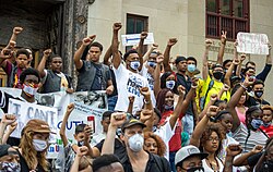 A BLM protest in Ohio, July 2020