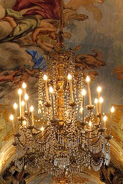 A chandelier in Genoa, Italy