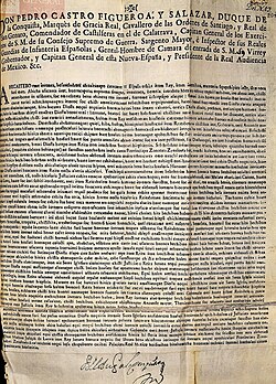 Broadside in Yaqui granting pardon to the Yaqui and Mayo who rebelled in 1740