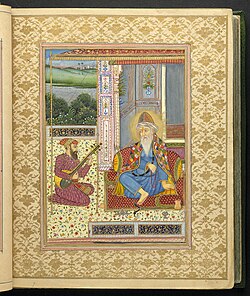 An 1840 miniature of Guru Nanak