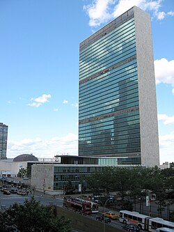 The headquarters of the United Nations in Midtown Manhattan, New York City