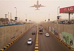 Africa road tunnel near the Khartoum International Airport