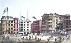 The Sun's new office on Printing House Square in the 1860s