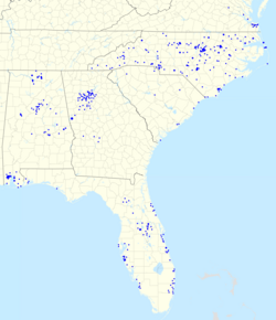 Locations of RBC Bank USA branches in July 2011