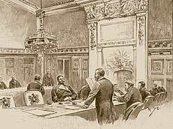 The chamber of the Bundesrat in the Reichstag Palace, around 1894