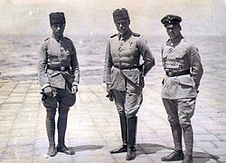 Hans-Joachim Buddecke, Otto Liman von Sanders, and Oswald Boelcke in Ottoman Turkey, 1916