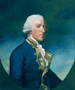 1784 portrait of Sir Samuel Hood as Rear-Admiral of the Blue
