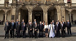 U.S. Vice President Joe Biden (back in center) with world leaders including Mohamed Abdelaziz (third from right in front row) at the inauguration of Enrique Peña Nieto.