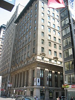 Trader's Bank Building at the corner of Yonge and Colborne streets.