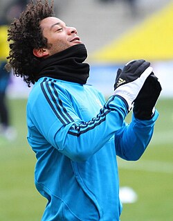 Marcelo training with Real Madrid in 2012