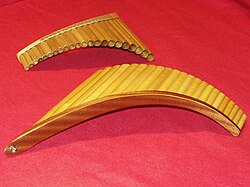 Two Romanian pan flutes