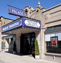 The Palace Theatre is in Old East Village, east of downtown.