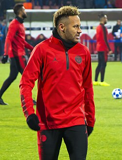 Neymar before the Champions League fixture against Red Star Belgrade in December 2018