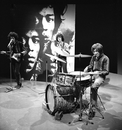 The Jimi Hendrix Experience performs for the Dutch television show Fenklup in March 1967.