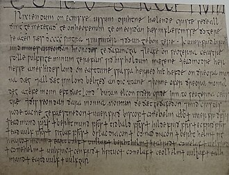 Charter S 1281 dated 904, grant of Bishop Werferth to his reeve, Wulfsige