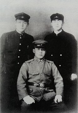 Park with fellow students at Changchun Military Academy