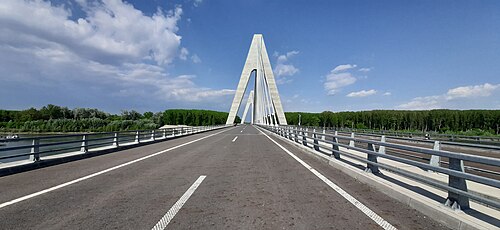Osijek cable-stayed Drava Highway Bridge, the longest bridge in Croatia. (81 metres longer than the Pelješac bridge).