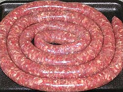 Raw boerewors