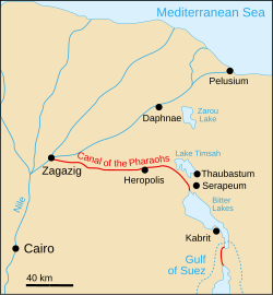 Canal of the Pharaohs, which followed Wadi Tumilat