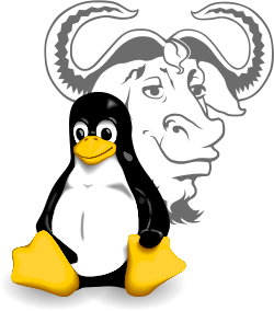 Tux is sometimes stylized with incorporation of the GNU logo
