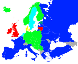 Map of current European preferred note naming Fixed do solfège (Si, La diesis, Si bemolle) English system (B, A#, Bb) German system (H, Ais,B) Dutch system (B, Ais,Bes) Danish system (H, A#, Bb) No data