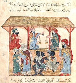13th cc slave market, Yemen. Mustafa Öztürk, following in the footsteps of Fazlurrahman, argues that the verses were revealed in a historical context and derived rulings are not among the essence and aims of religion; Slaves and female slaves were considered property within the framework derived from the Quranic verses;[193][194] Their masters could set them free, sell them, bequeath them, share them, or rent them out.[195] Öztürk adds Al-Sarakhsi's ijtihad that the paternity of the born child in this situation could be determined by draw and asks; is there anyone among you who can accept this understanding today?[196]