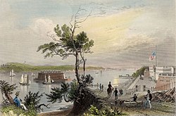 W. H. Bartlett, "THE NARROWS, (From Fort Hamilton)," R. Wallis. London, Published for the Proprietors, by Geo. Virtue, 26, Ivy Lane, 1839.
