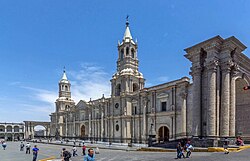 Cathedral of Arequipa, in Southern Peru