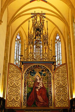 Martin Schongauer's Madonna of the Rose Bower inside the Église des Dominicains
