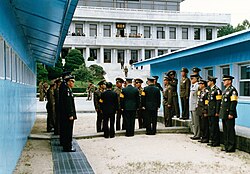 Members of North Korea meet with South Korean officials in attempts to re-open communication channels following the Cold War.