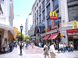 San Martín St. (facing south), at the intersection with Córdoba St. (32°56′48″S 60°38′12″W / 32.9467°S 60.6367°W)