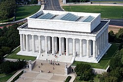 Lincoln Memorial: exterior is all Yule marble