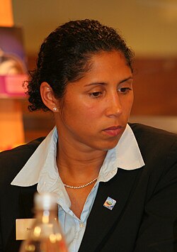 Steffi Jones, President of the Organizing Committee of the 2011 FIFA Women's World Cup and head coach of the Germany women's national football team from 2016 to 2018