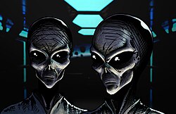 Grey aliens are a common way to depict extraterrestrials in fiction.