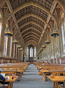 The university's landmark reading room, inside Suzzallo Library
