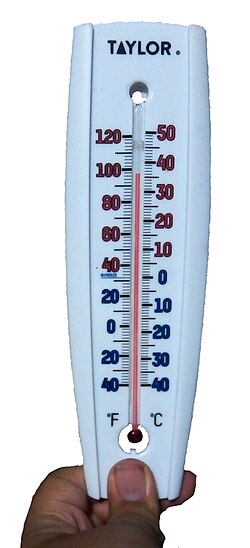 An alcohol thermometer.