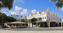 Ornate buildings in Oranjestad