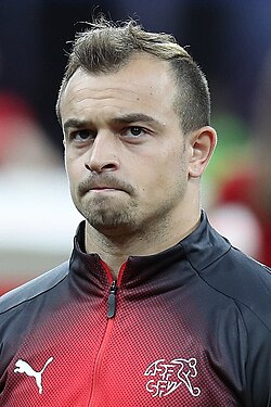 Xherdan Shaqiri celebrated his goal at the 2018 World Cup by making an eagle gesture, a symbol of ethnic Albanians, towards Serbian fans.