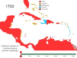 Political evolution of Central America and the Caribbean from 1700 to present