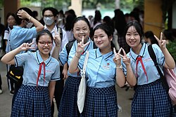 Schoolgirl in Ho Chi Minh city