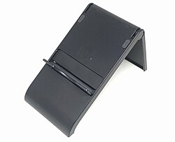 A Nintendo 3DS stand, originally bundled with Kid Icarus: Uprising