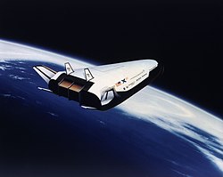 Space art of X-33 at high altitude