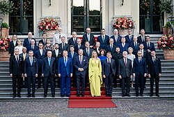 President of Montenegro Jakov Milatović at the North Atlantic Treaty Organization Summit held in The Hague, Netherlands, on 24–25 June 2025. Montenegro became a member of NATO 5 June 2017.