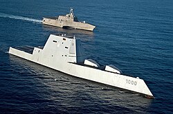Zumwalt-class destroyer and Littoral combat ship