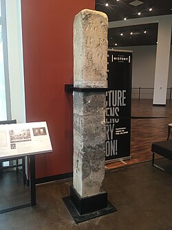 The Zero Mile Post on display in the Atlanta History Center (December 8, 2018)