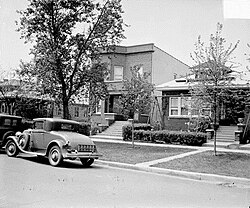 Capone home, a two-story building, Chicago, Illinois, 1929
