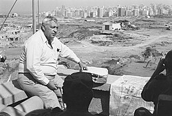 Israeli Defense Minister Ariel Sharon, at the gates of Beirut the day before the massacre, September 15, 1982