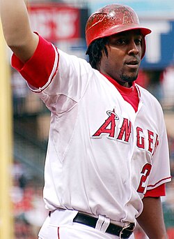 Angels outfielder Vladimir Guerrero won an MVP with the Angels in 2004 and was inducted to the team Hall of Fame in 2017.