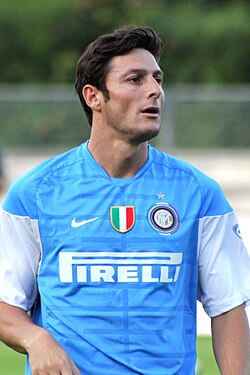 Zanetti training with Inter Milan in 2009