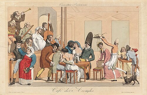 The Café des Aveugles ("Café of the Blind") in the cellars of the Palais-Royal at the beginning of the 19th century